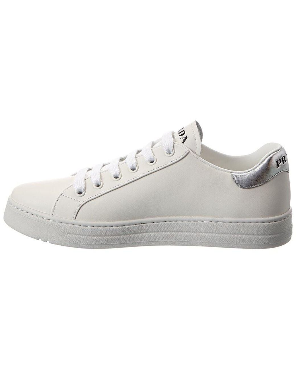 Prada White Leather Sneaker