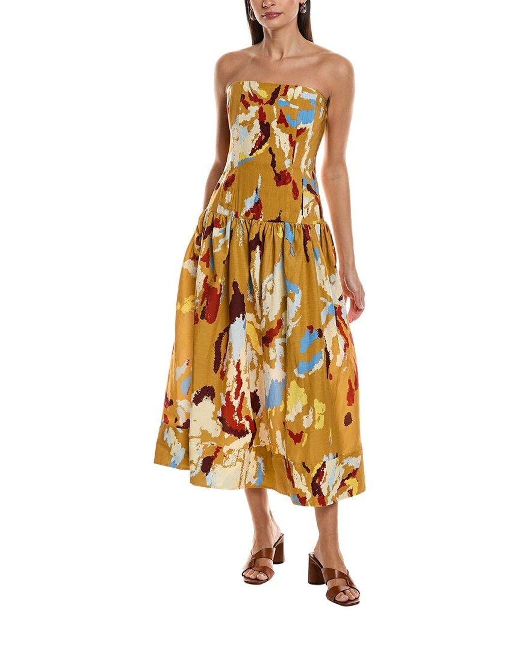 A.L.C. Metallic June Midi Dress