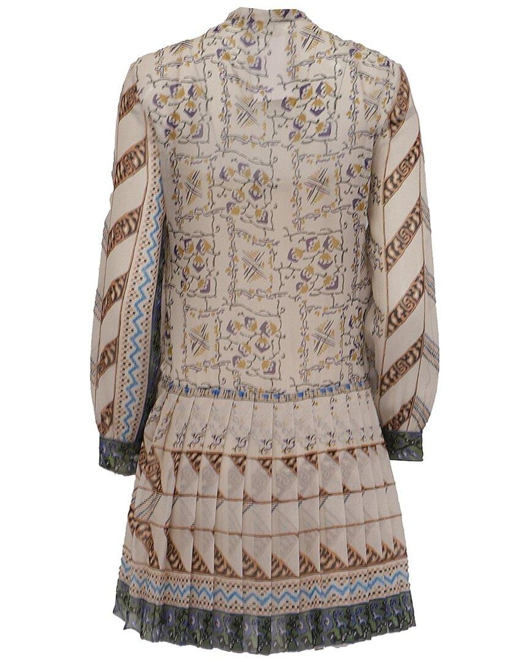 Dior Multicolor Printed Pleated Mini Dress, Size It (Authentic Pre-Loved)