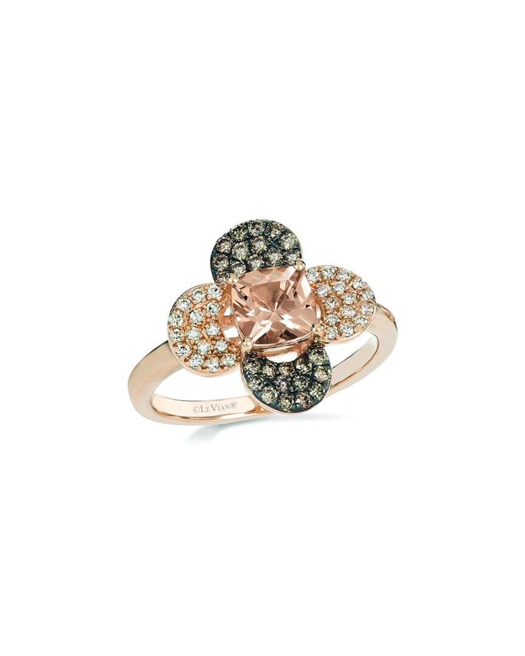 Le Vian Metallic Le Vian 14k Rose Gold 1.08 Ct. Tw. Diamond & Morganite Ring
