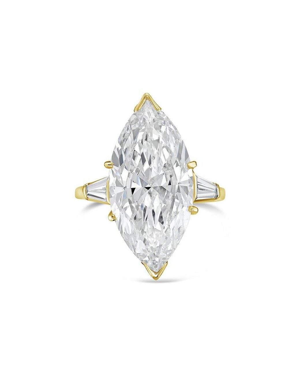 Diana M White Diana M. 18K 13.00 Ct. Tw. Lab-Grown Diamond Three-Stone Ring