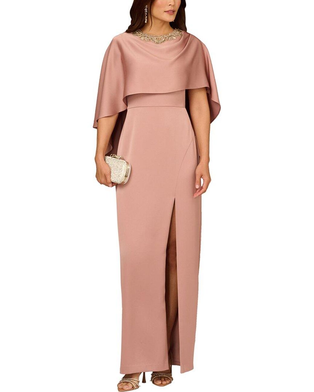 Aidan Mattox Multicolor Solid Maxi Dress