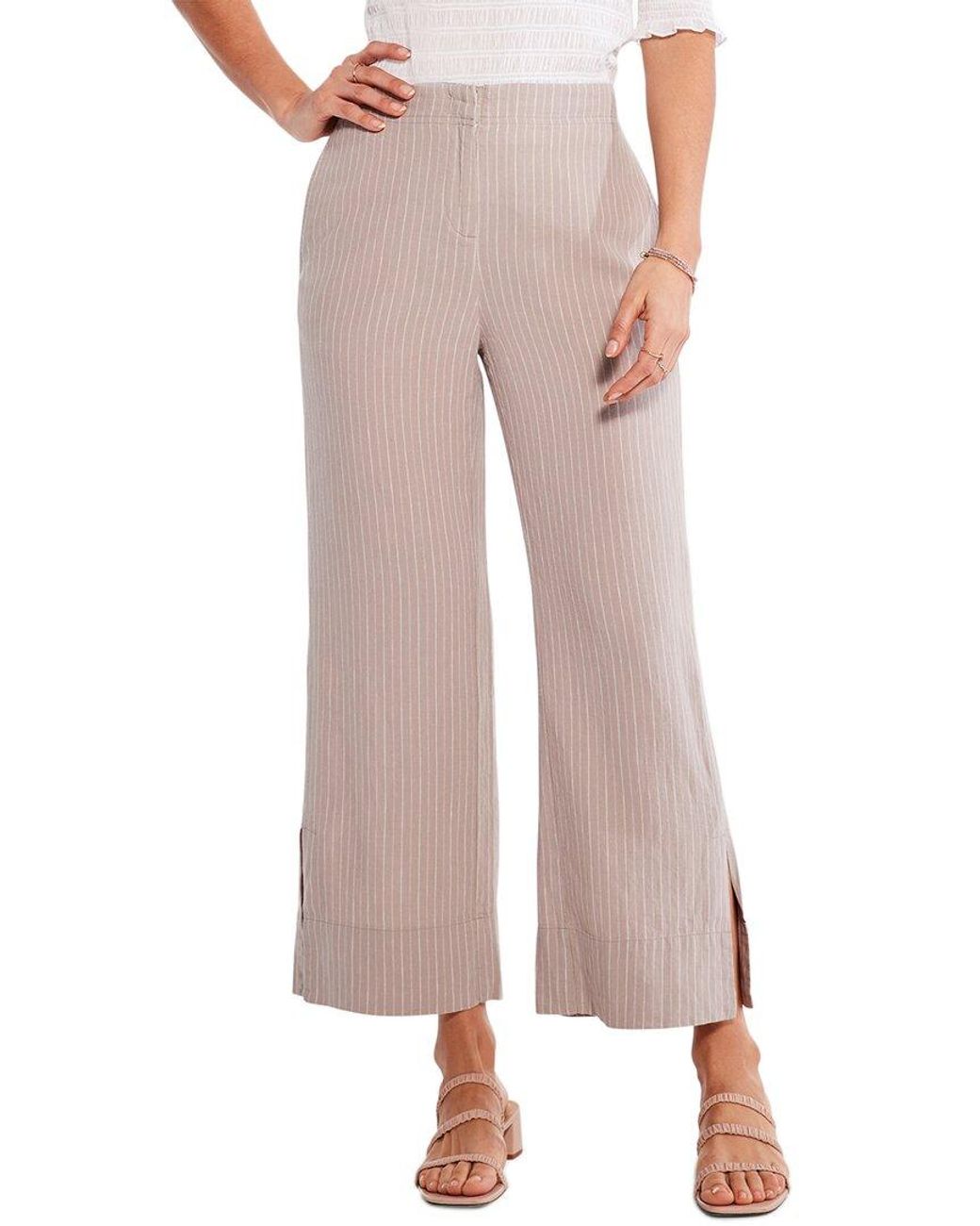 NIC+ZOE Nic+zoe Central Park Wide Leg Linenblend Ankle Pant in Pink Lyst