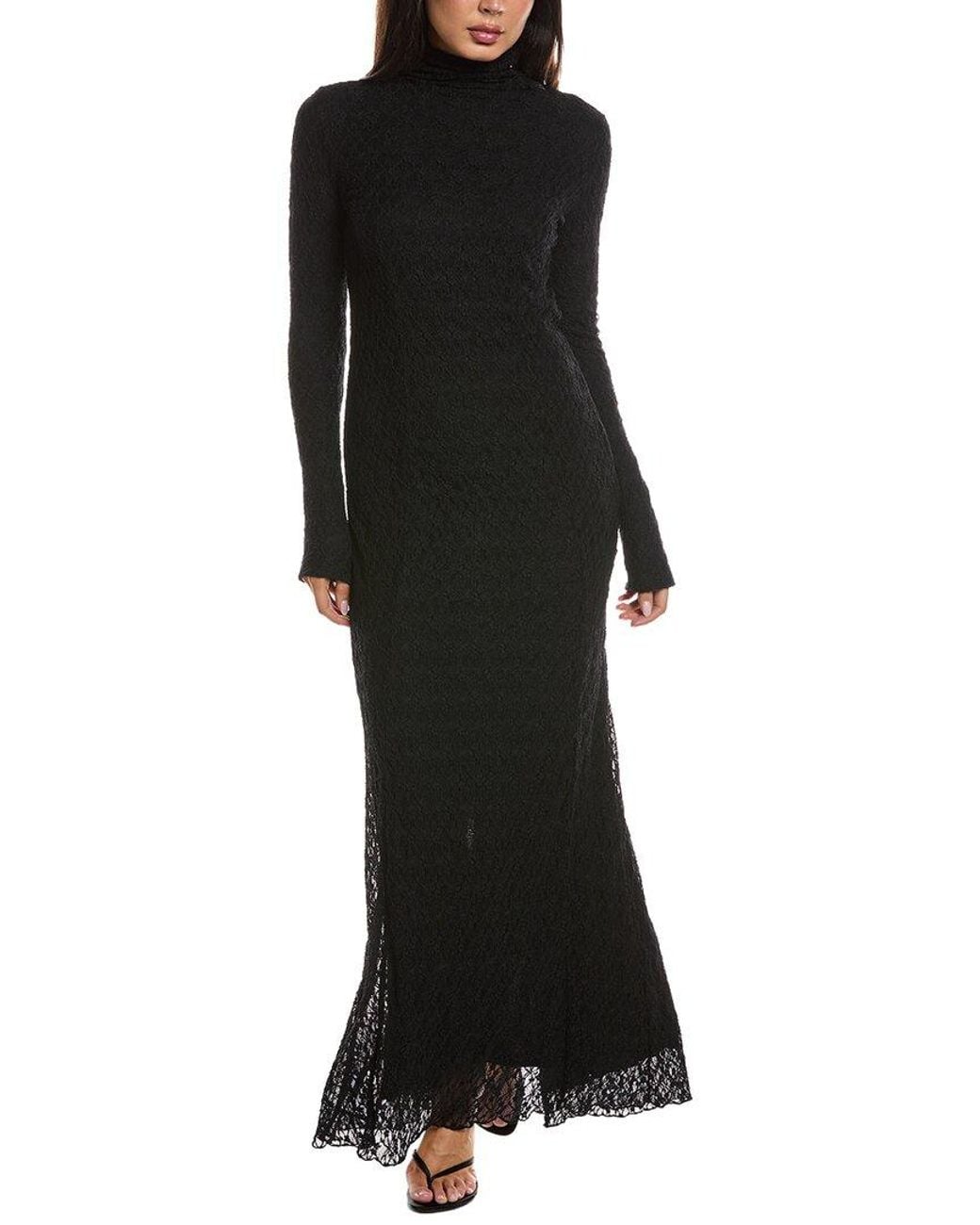 Rag & Bone Black Ellie Lace Maxi Dress
