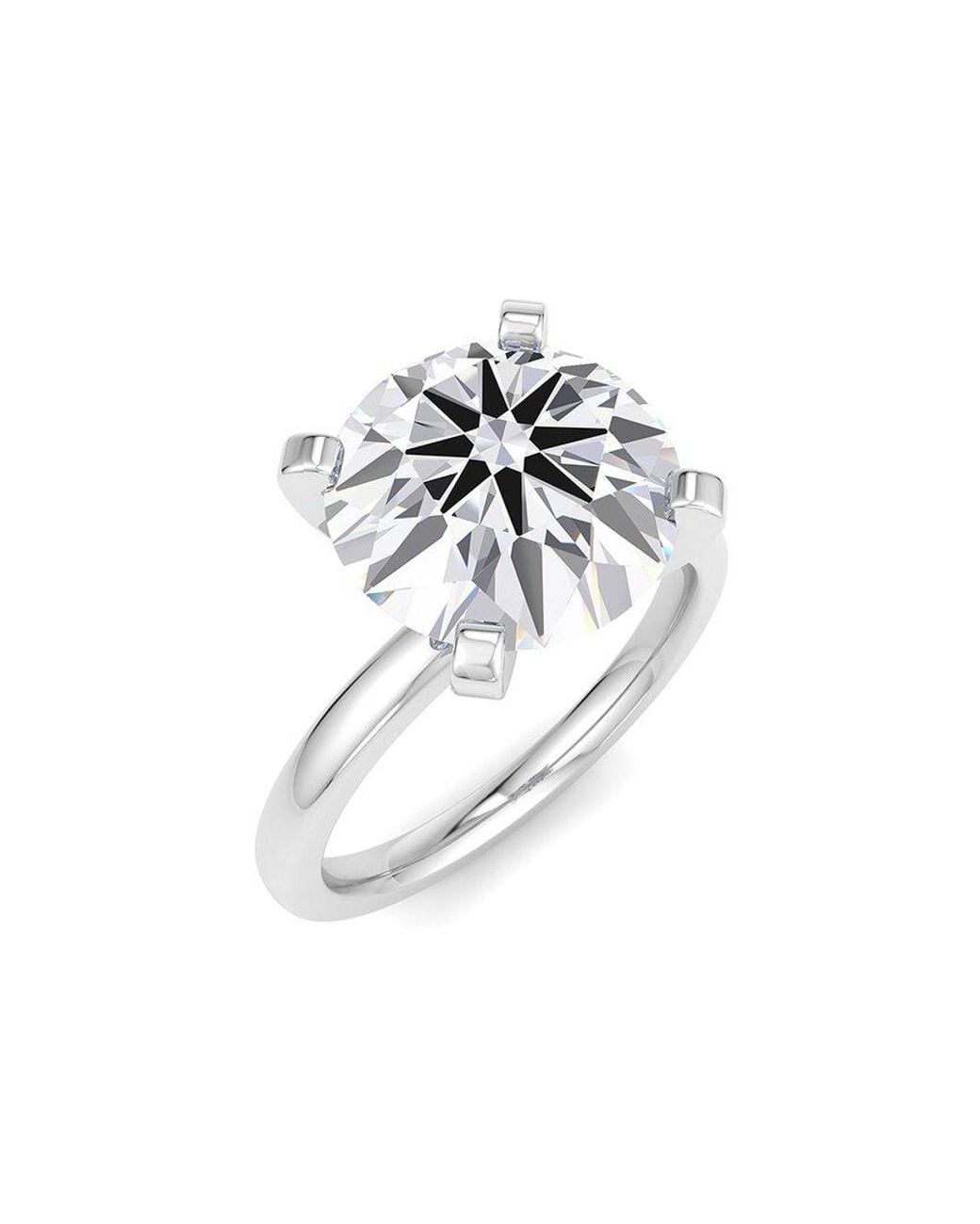 SuperJeweler White 14K 4.00 Ct. Tw. Lab-Grown Diamond Ring