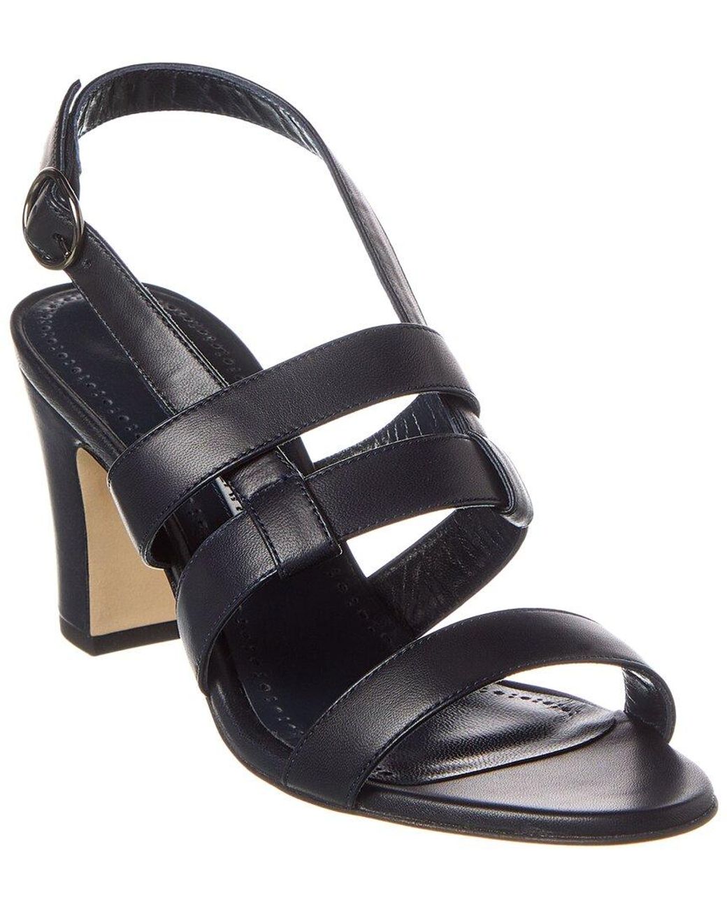 Manolo Blahnik Black Memaarhi 70 Leather Sandal