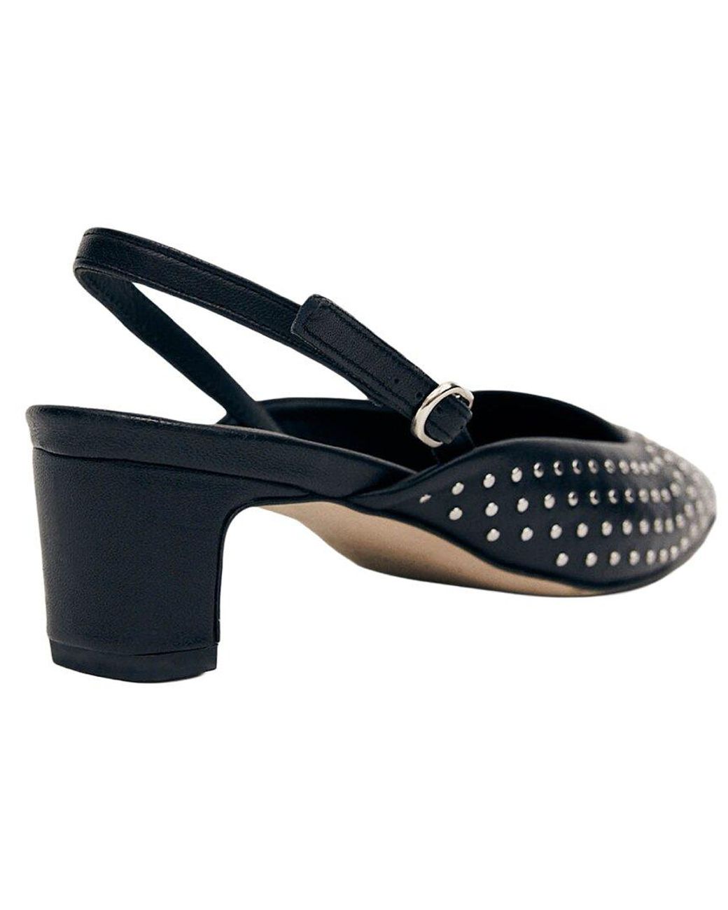 Alohas Blue Lindy Studs Leather Pump