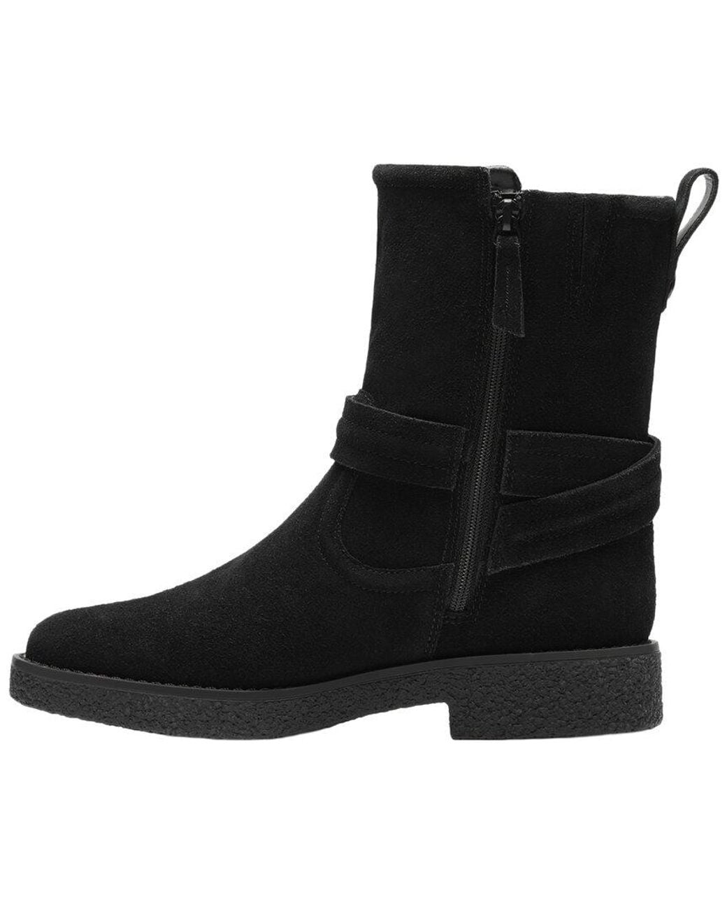 Clarks Black Nella Mid Suede Boot