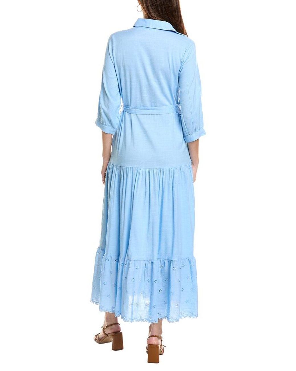 Garrie B Blue Maxi Shirtdress