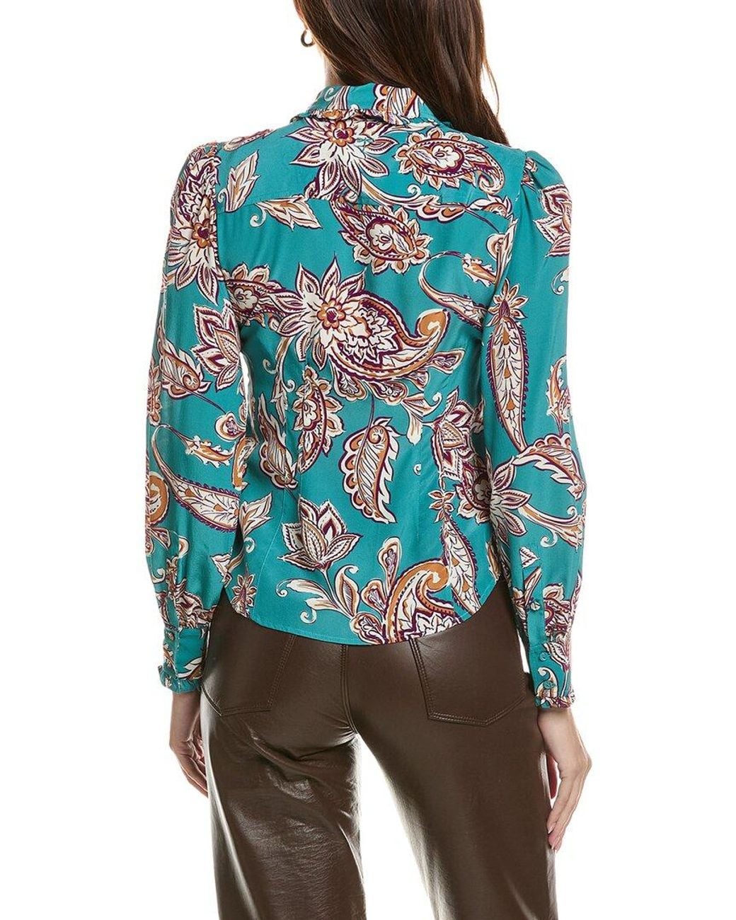 tyler boe Blue Vivian Silk Blouse
