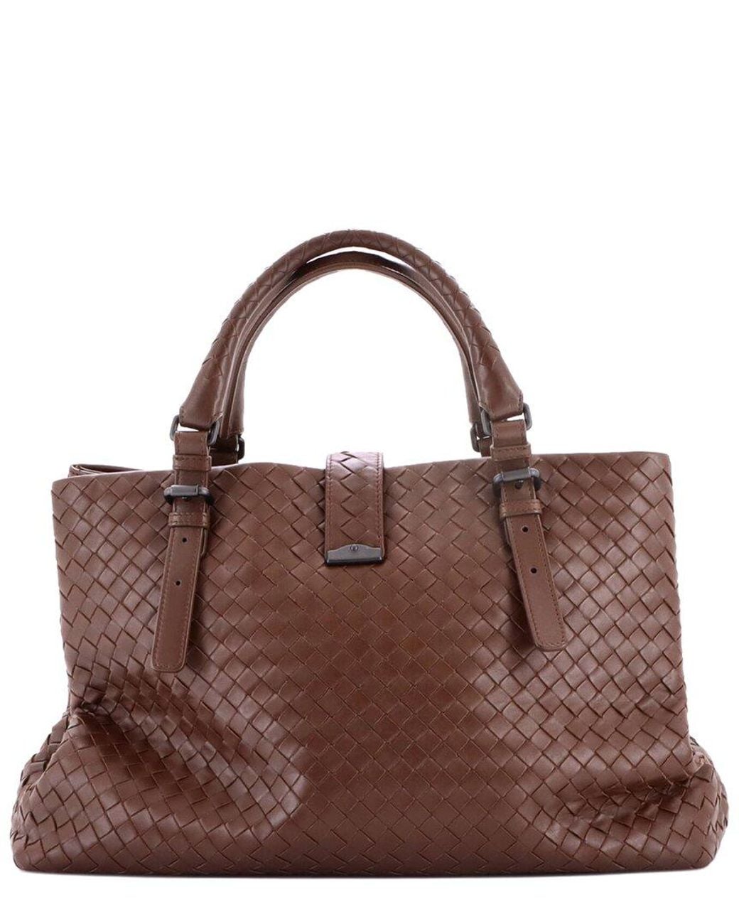 Bottega Veneta Brown Intrecciato Nappa Roma Bag Medium (Authentic Pre-Loved)