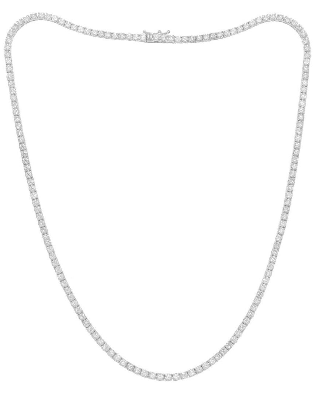 Diana M White 14K 7.35 Ct. Tw. Diamond Tennis Necklace