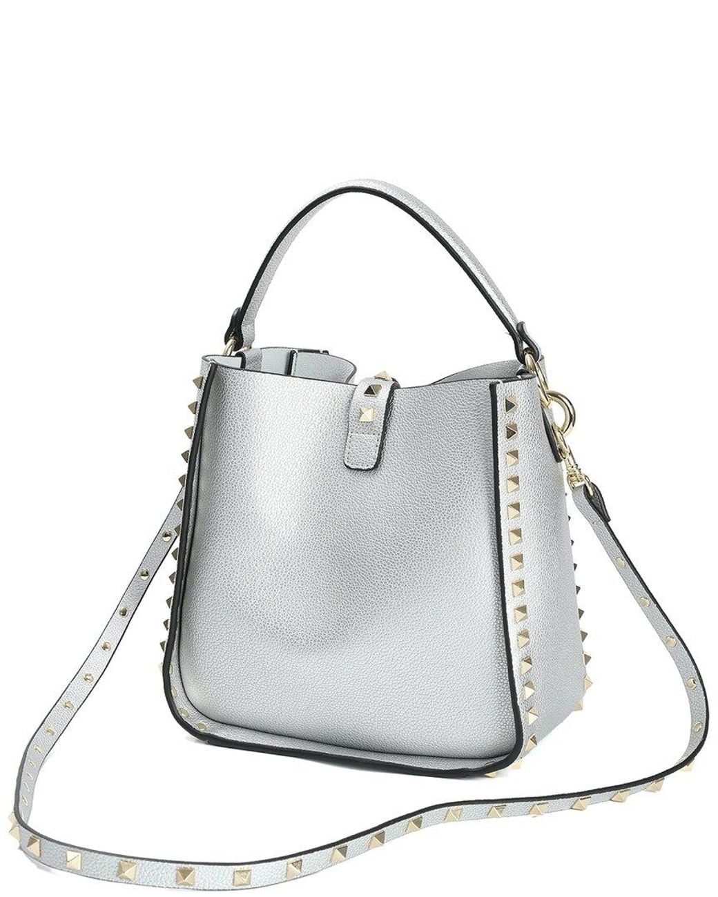 Tiffany & Fred Paris White Leather Hobo Shoulder Bag