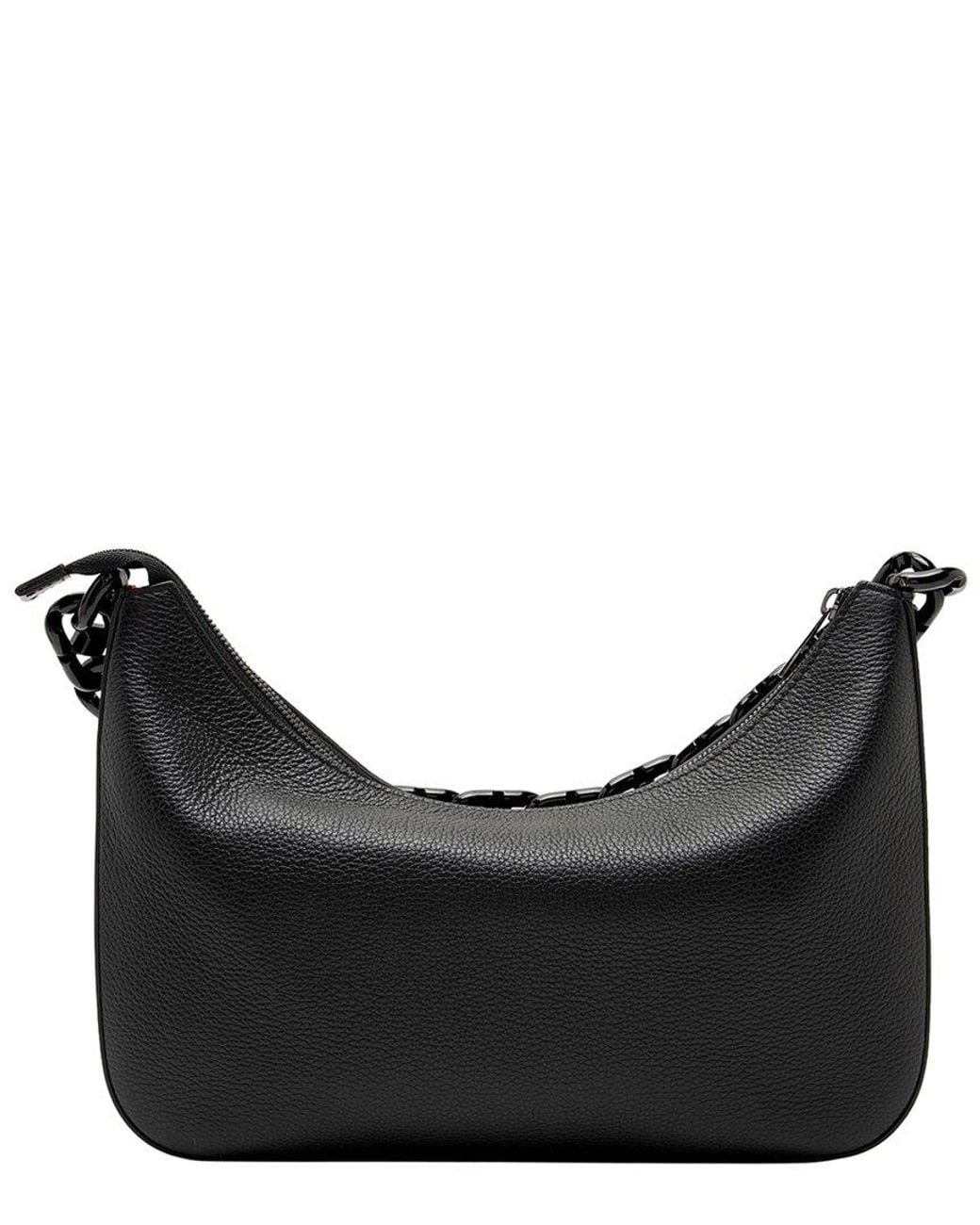 Christian Louboutin Black Leather Loubila Chain Shoulder Bag (authentic Pre- Loved)