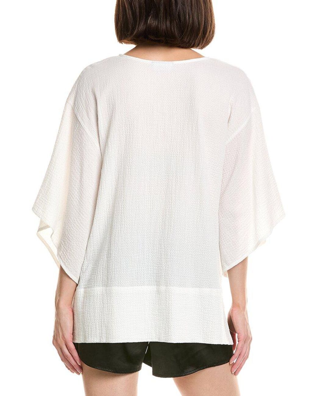 Natori White Onsen Kimono Top
