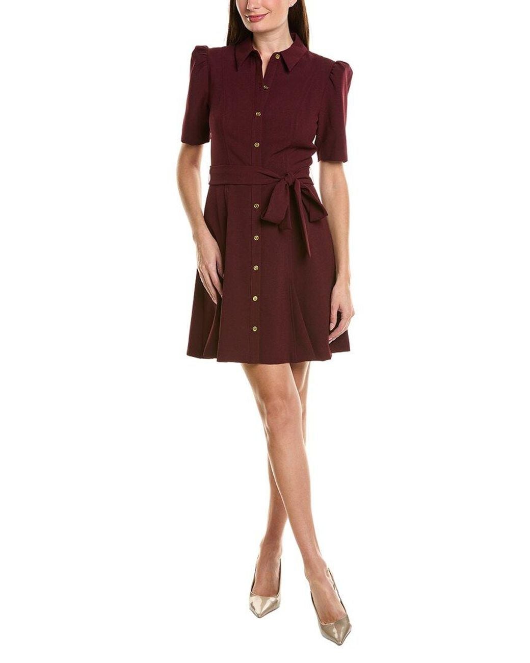 Eliza J Red Shirtdress