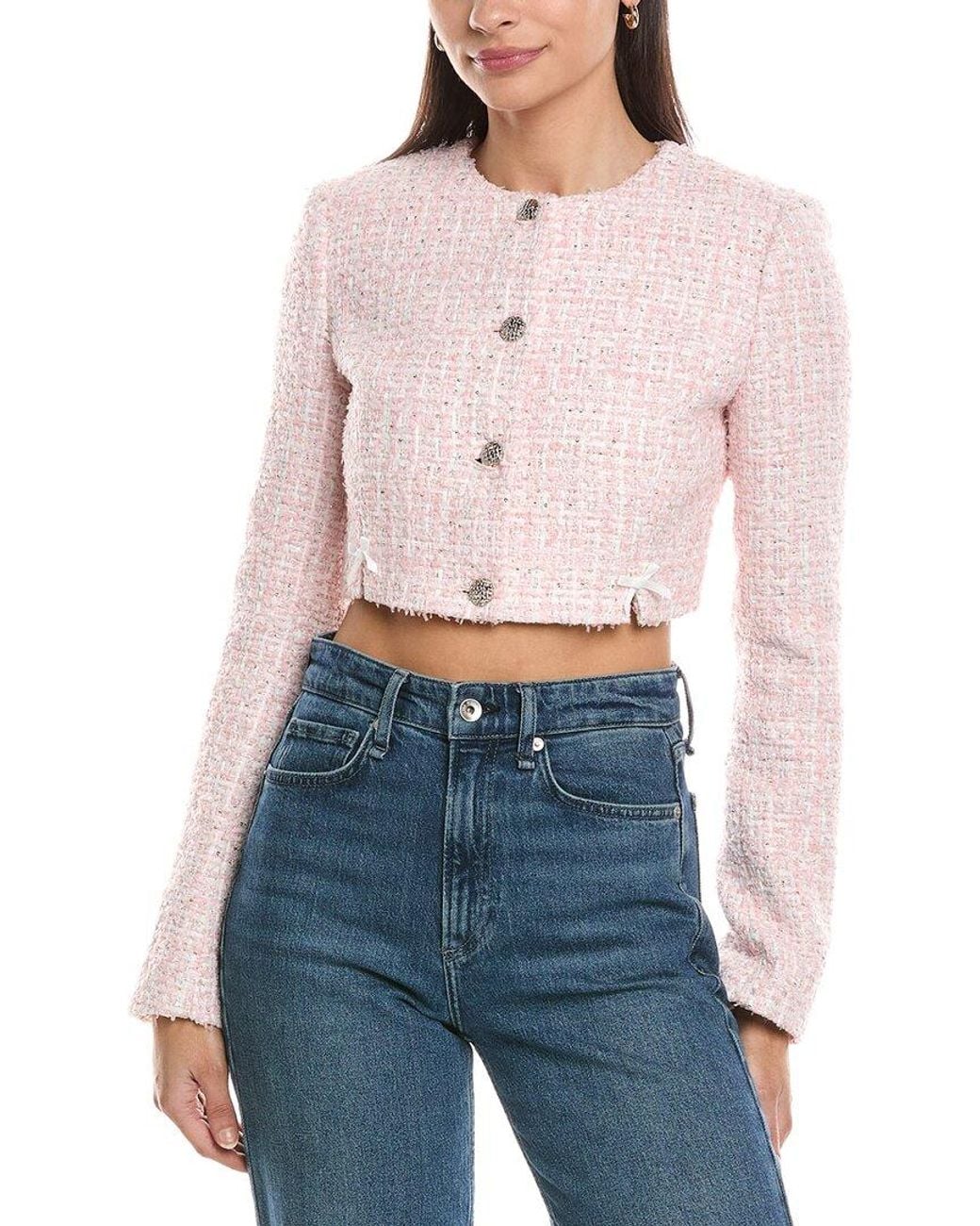GUIZIO Blue Colette Tweed Jacket