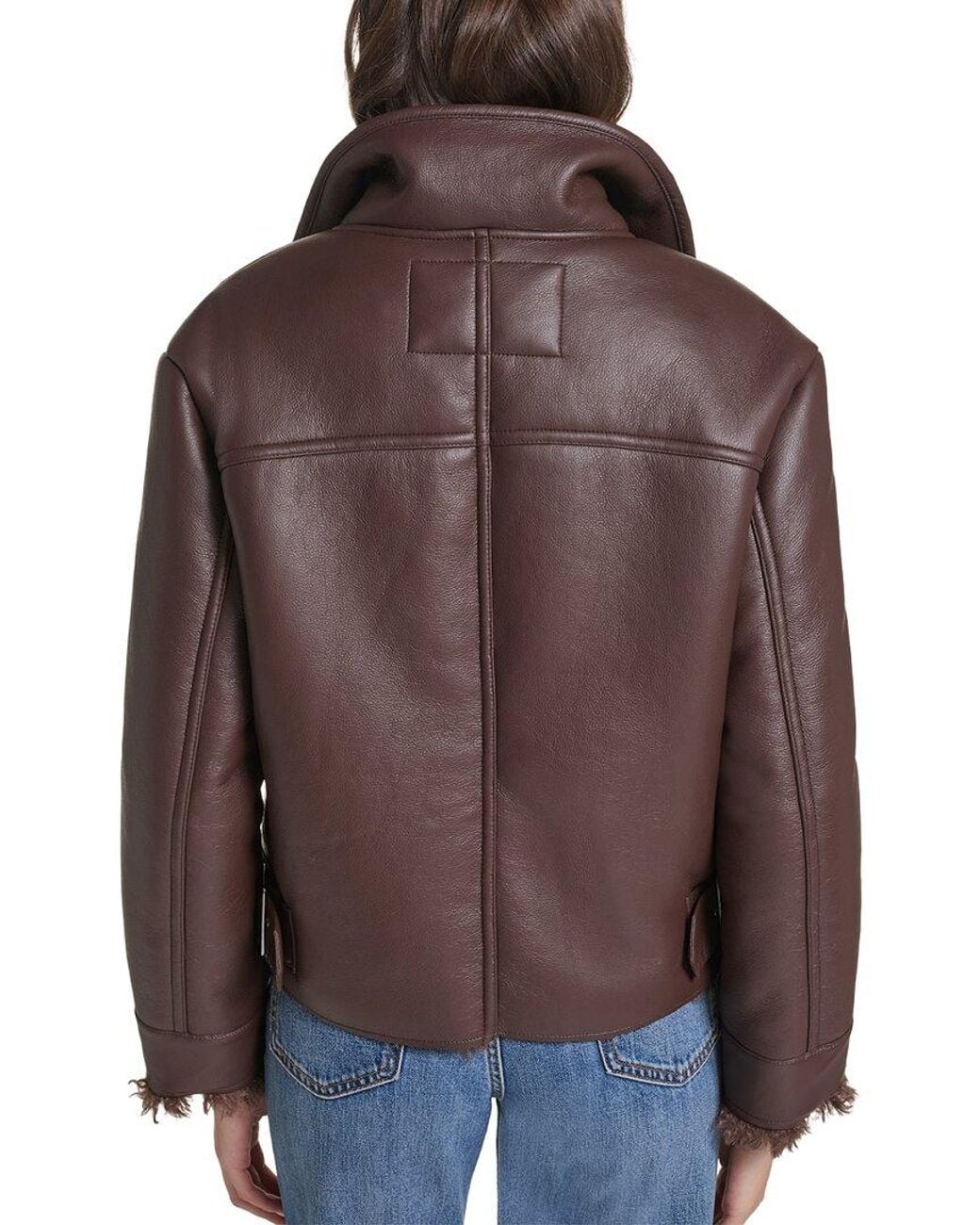 Cole Haan Brown Novelty Faux Suede Jacket
