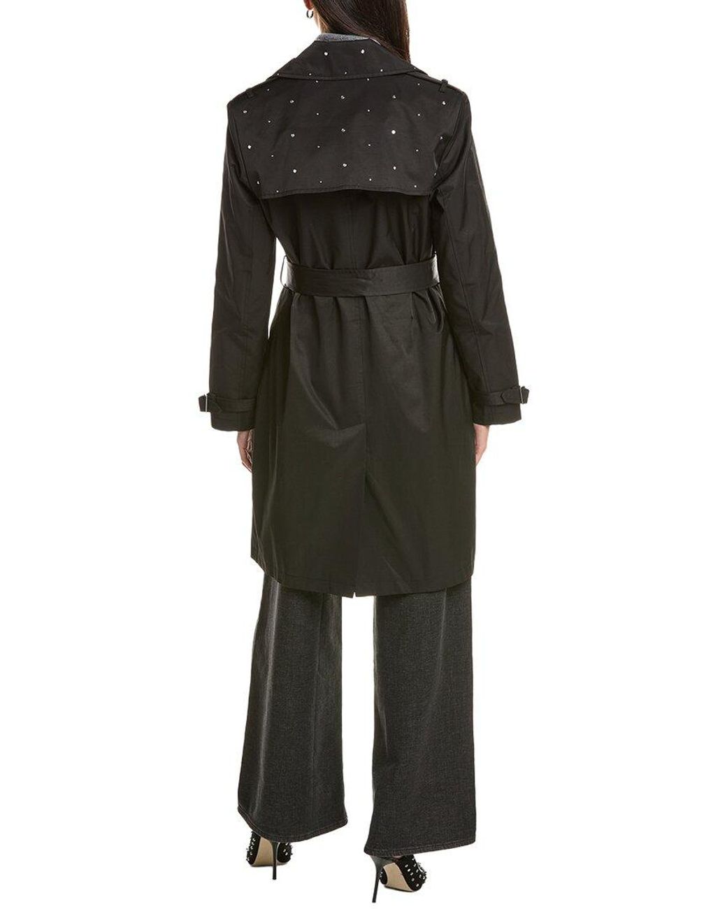 Cece Black Studs Trench Coat