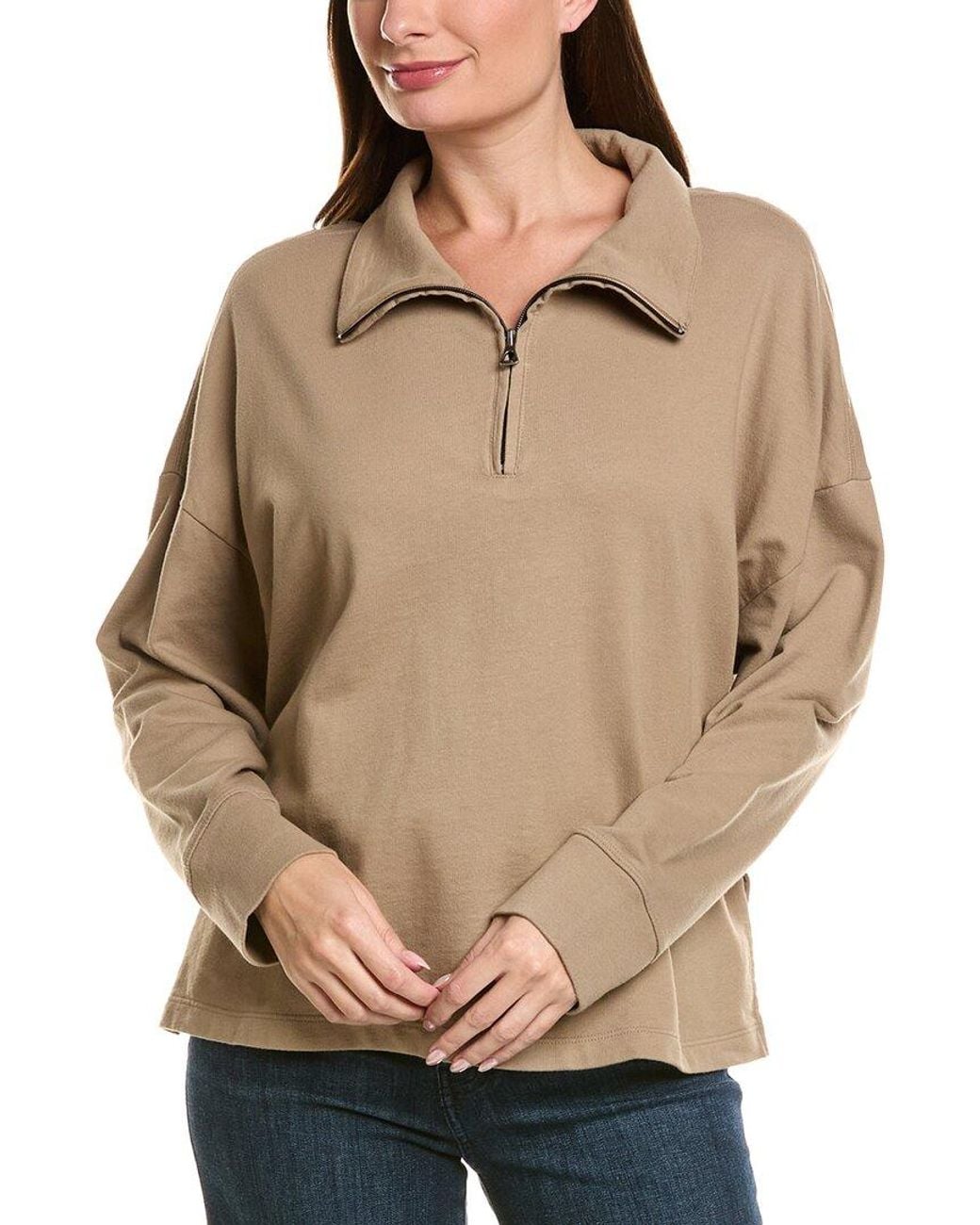 James Perse Natural 1/-Zip Pullover