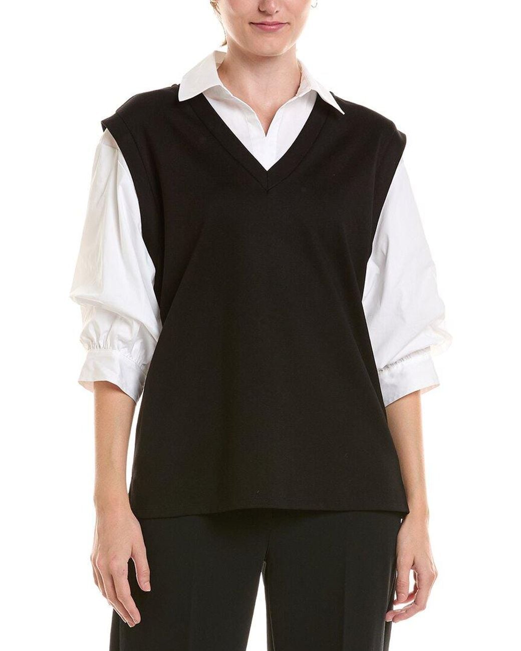 Jones New York Black Serenity Top