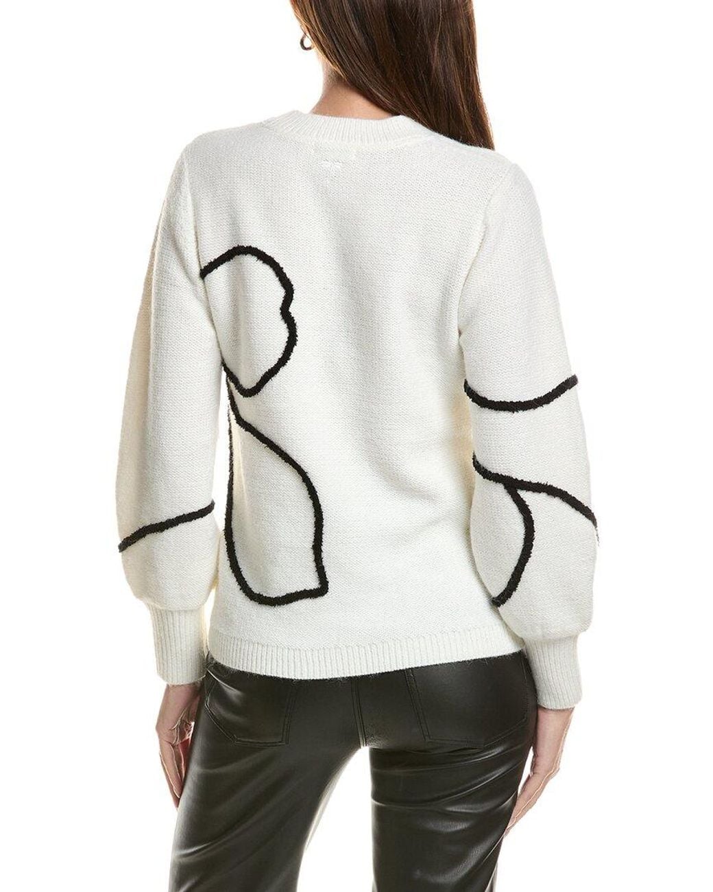 tyler boe Natural Millie Etched Sweater