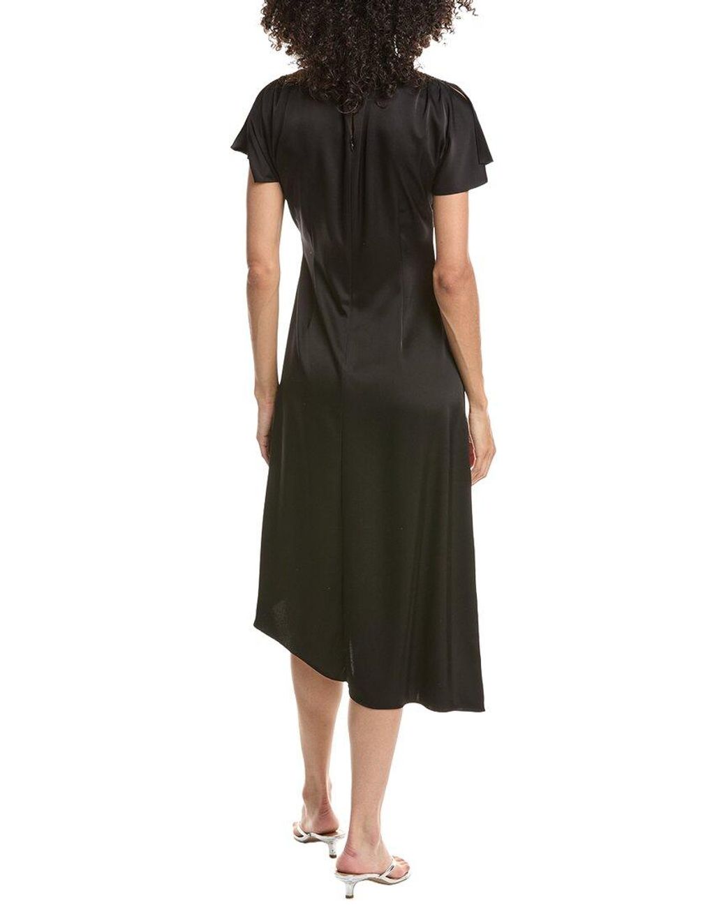 Theory Black Dolman Sleeve Midi Dress