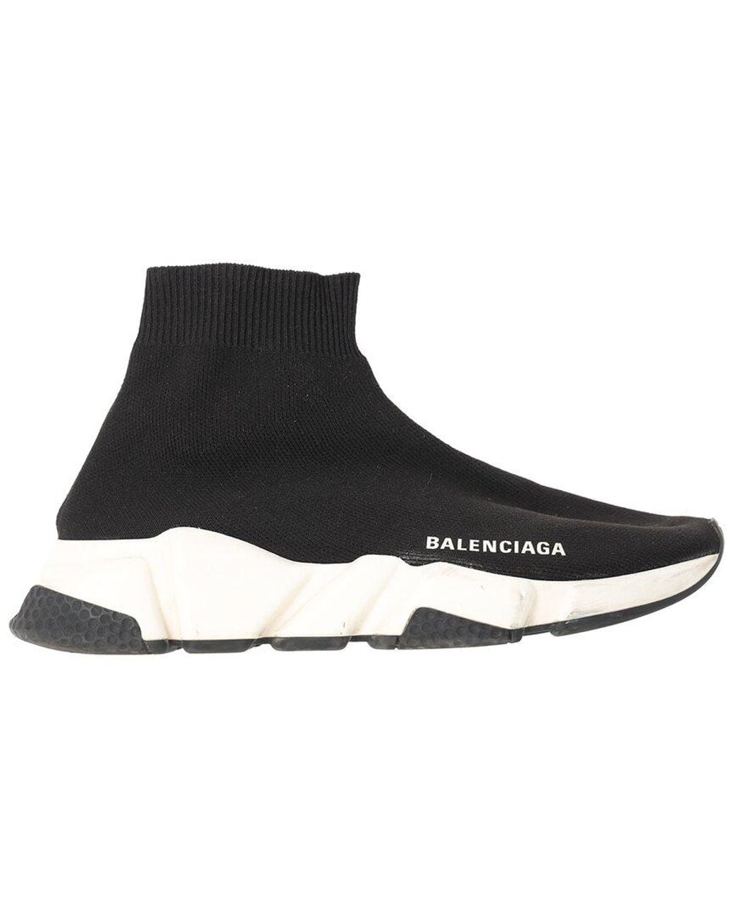 Balenciaga Black Polyester Speed Sneaker (Authentic Pre-Loved)