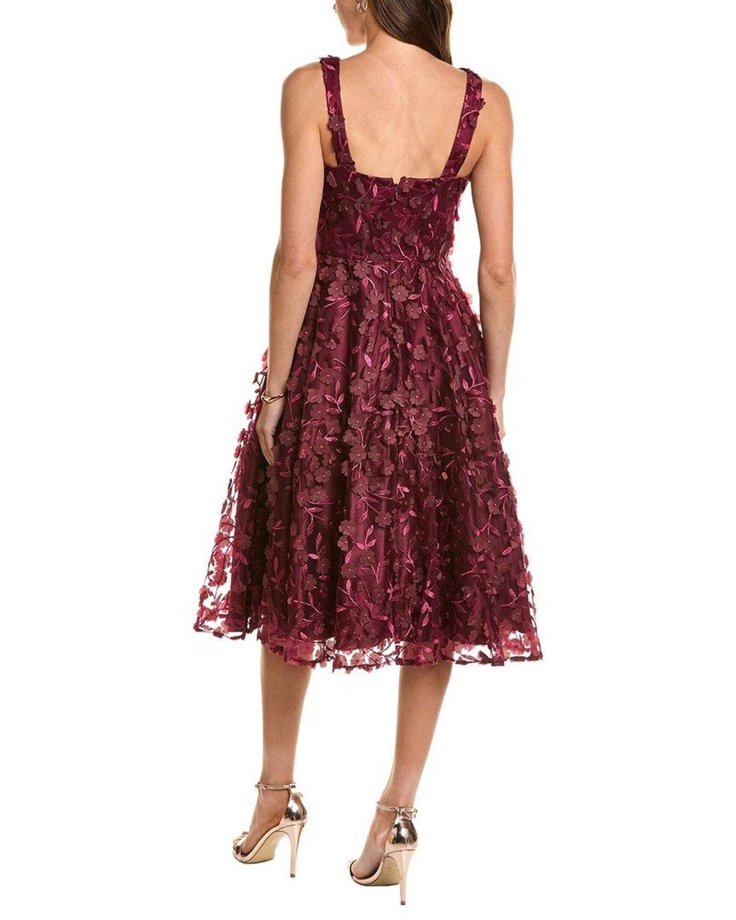 Eliza J Red Midi Dress