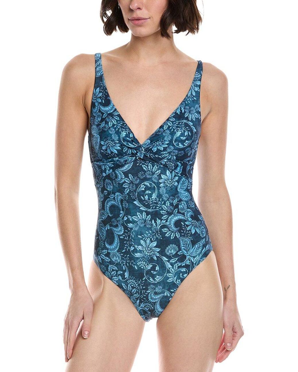 Monte and Lou Blue Multi Fit Twist One-Piece