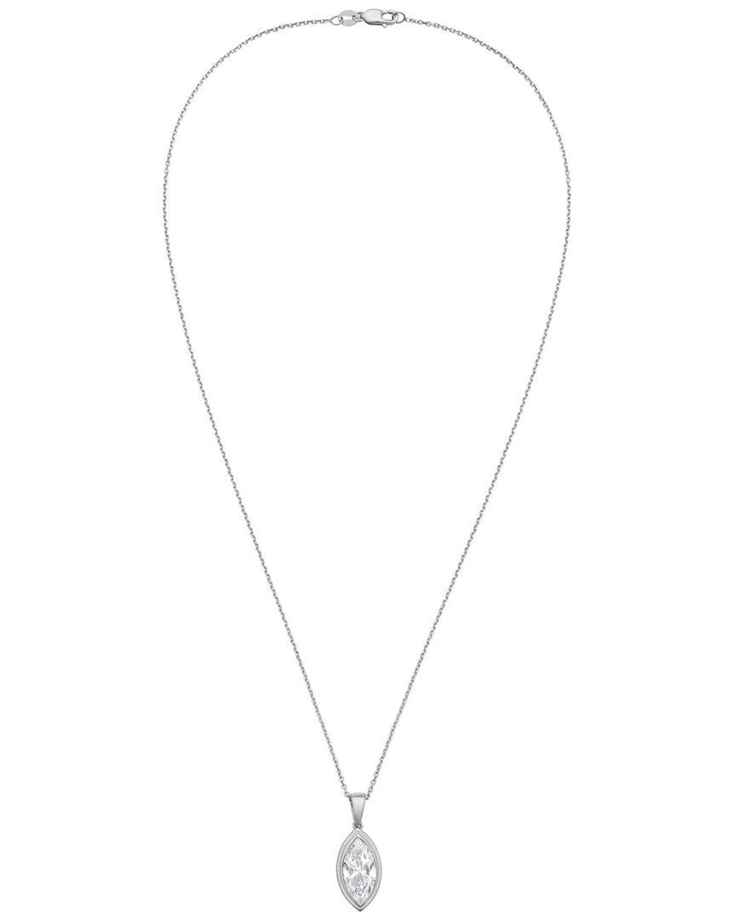 Diana M White Diana M. 14K 2.00 Ct. Tw. Lab-Grown Diamond Solitaire Pendant