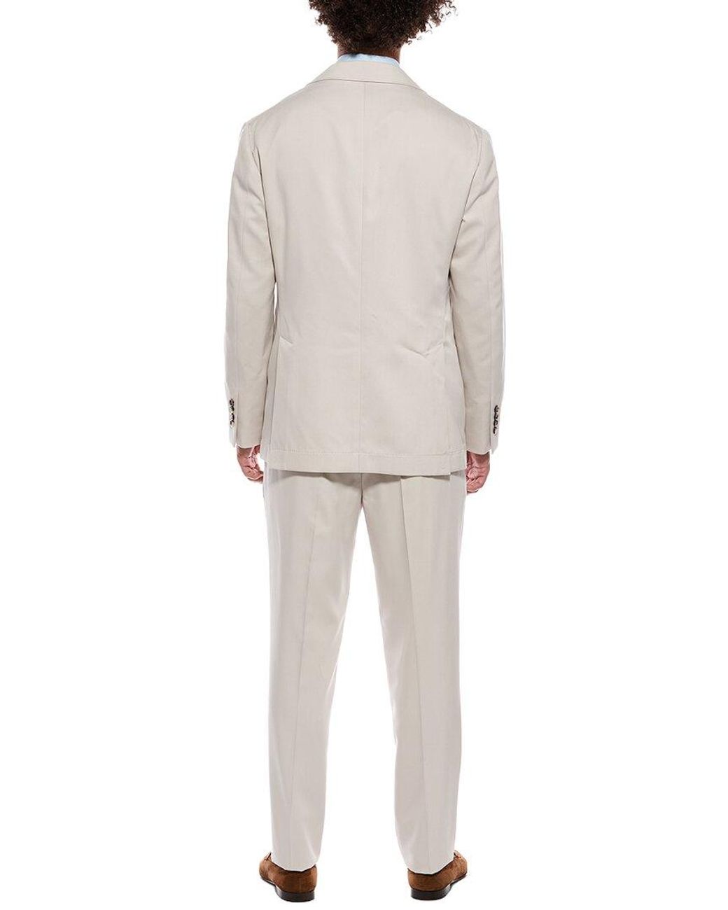 Brunello Cucinelli Natural 2Pc Silk Suit for men