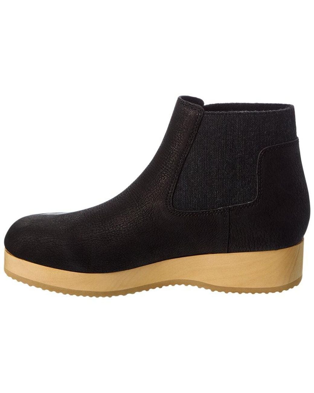 Eileen Fisher Black Words-On Leather Boot