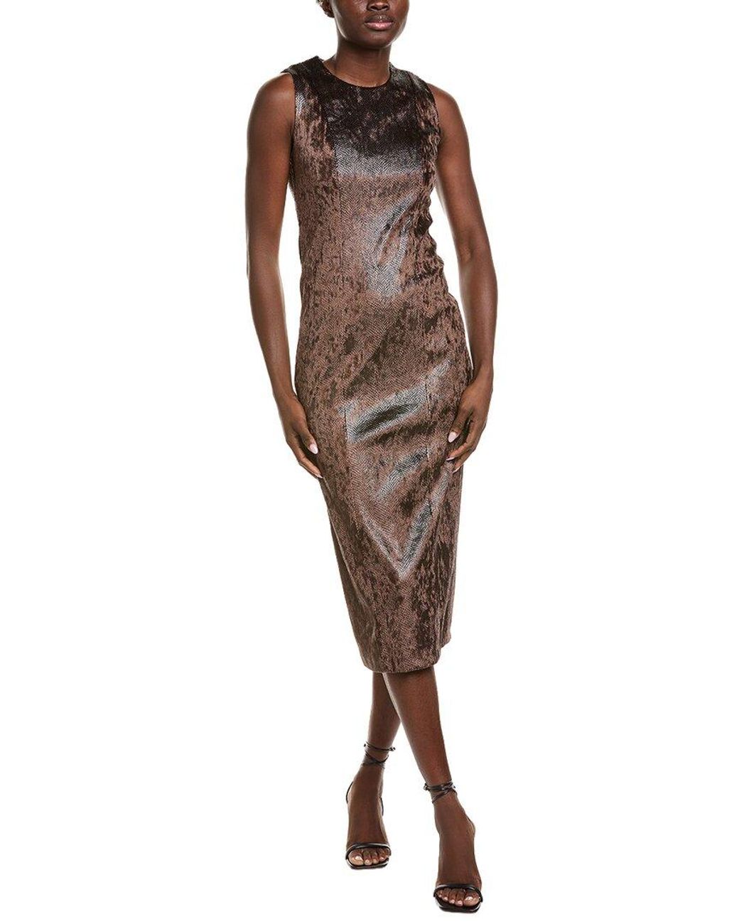 Kenneth Cole Brown Modern Sheath Dress