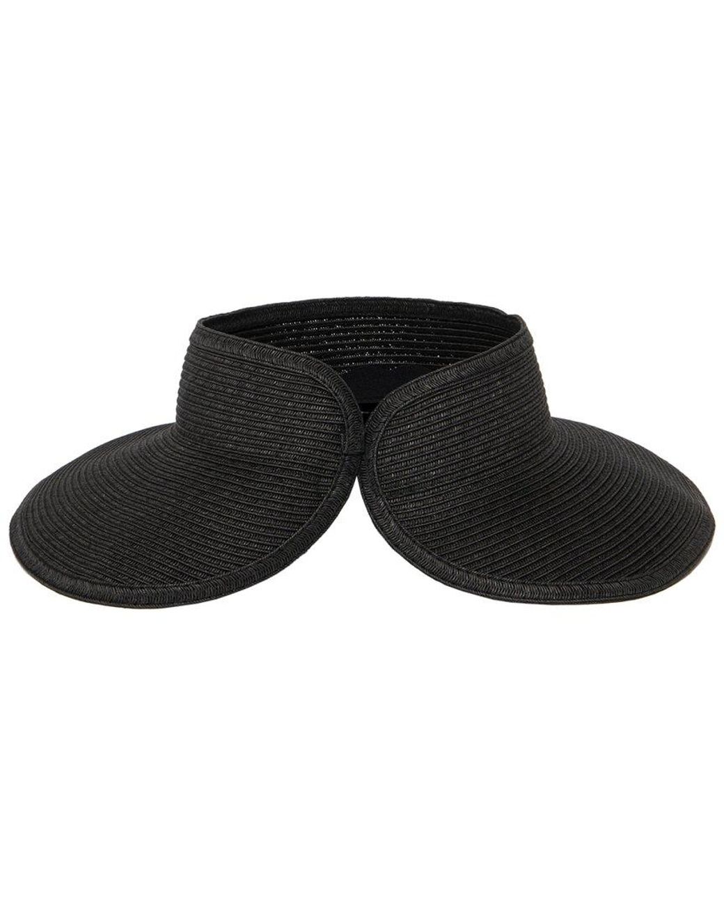 San Diego Hat Black Signature Ultrabraid Large Brim Visor