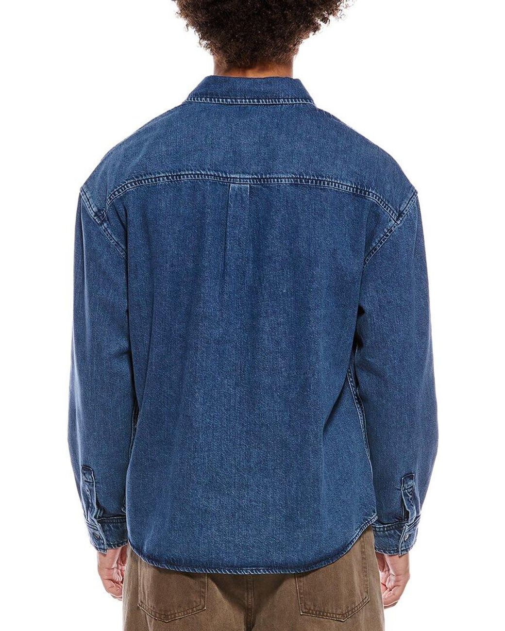 FRAME Blue Relaxed Denim Shirt for men