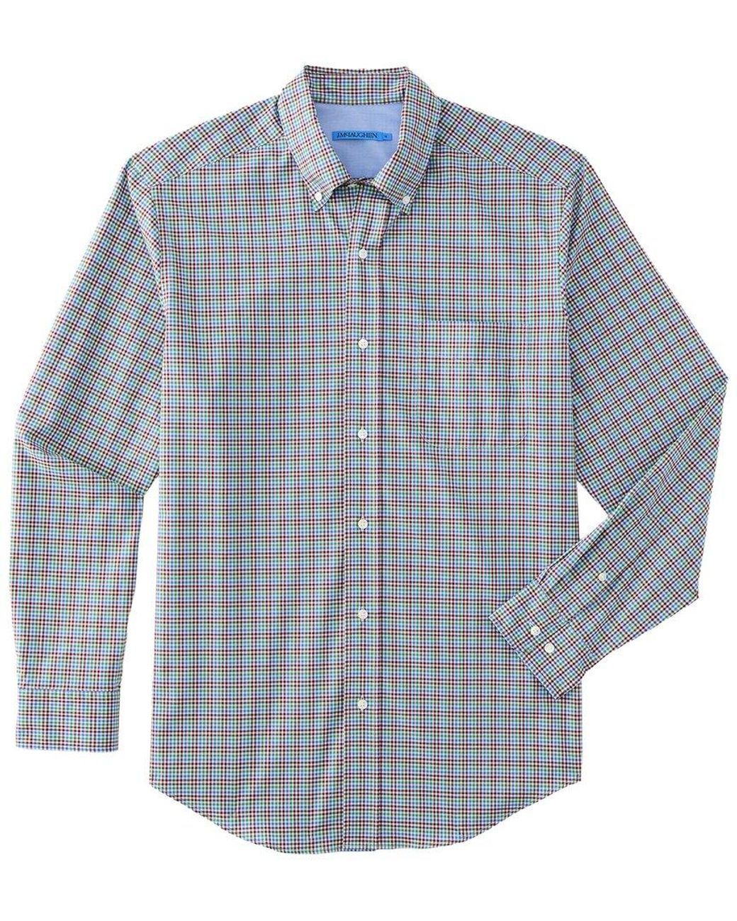 J.McLaughlin Blue J. Mclaughlin University Woven Shirt for men