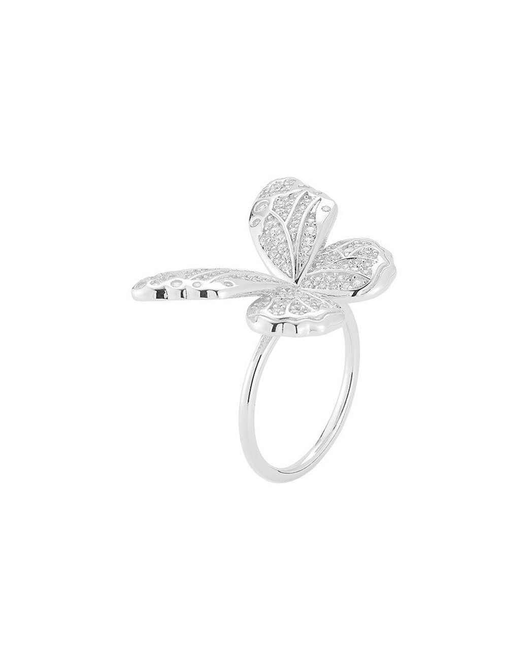 Sphera Milano White Plated Cz Ring