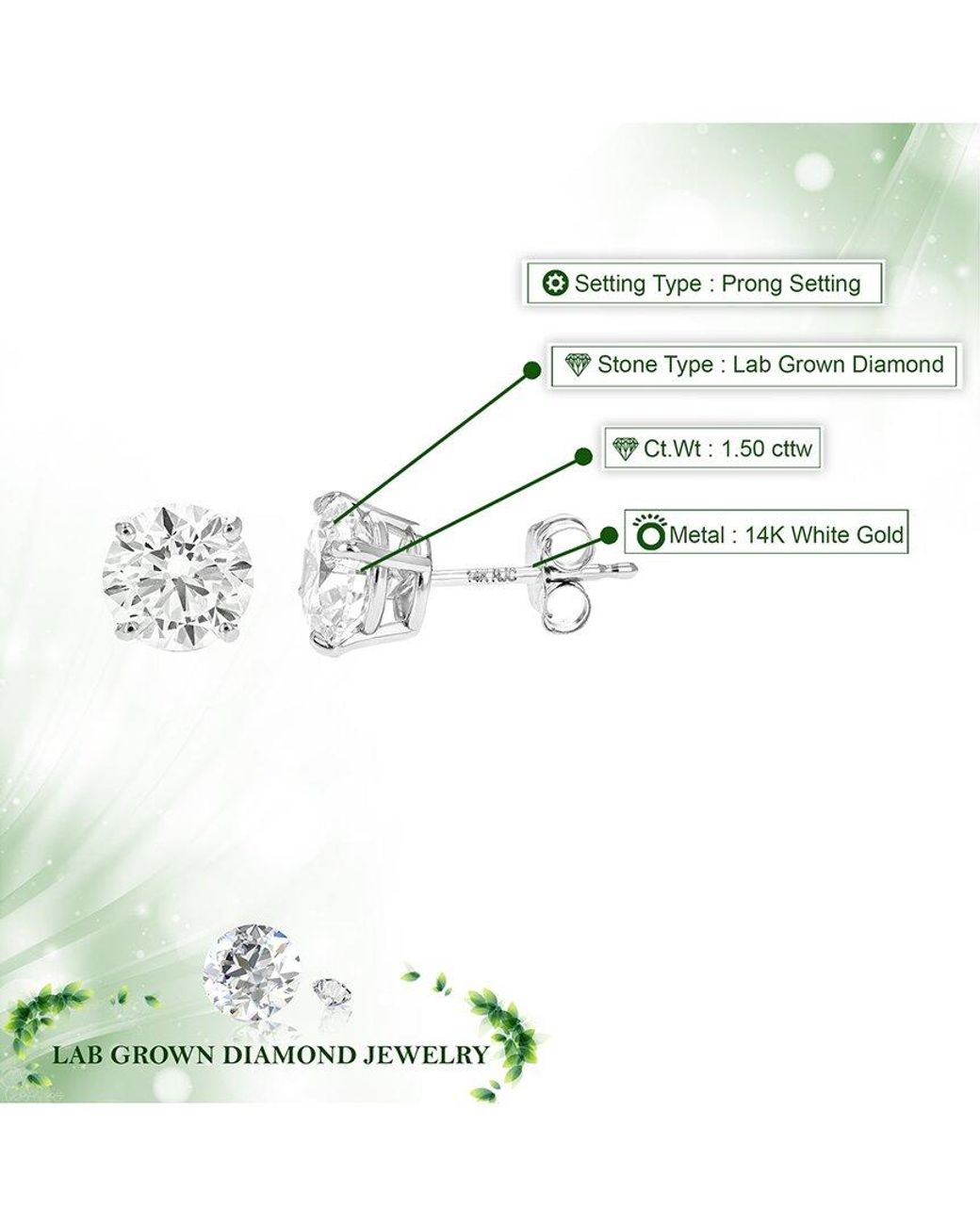 Amairah Metallic 14K 1.50 Ct. Tw. Lab-Grown Diamond Stud Earrings