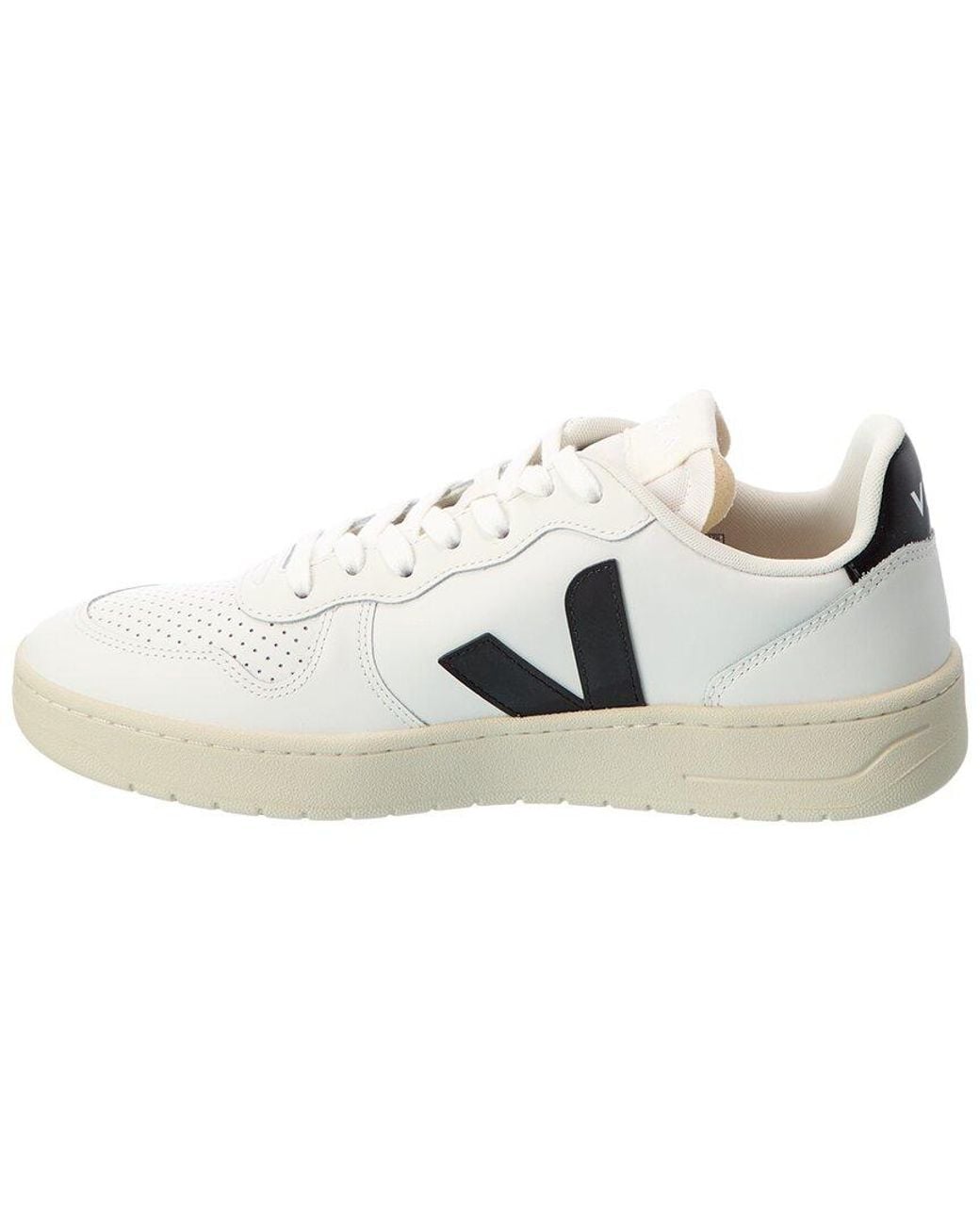 Veja White V-10 Prime Leather Sneaker for men