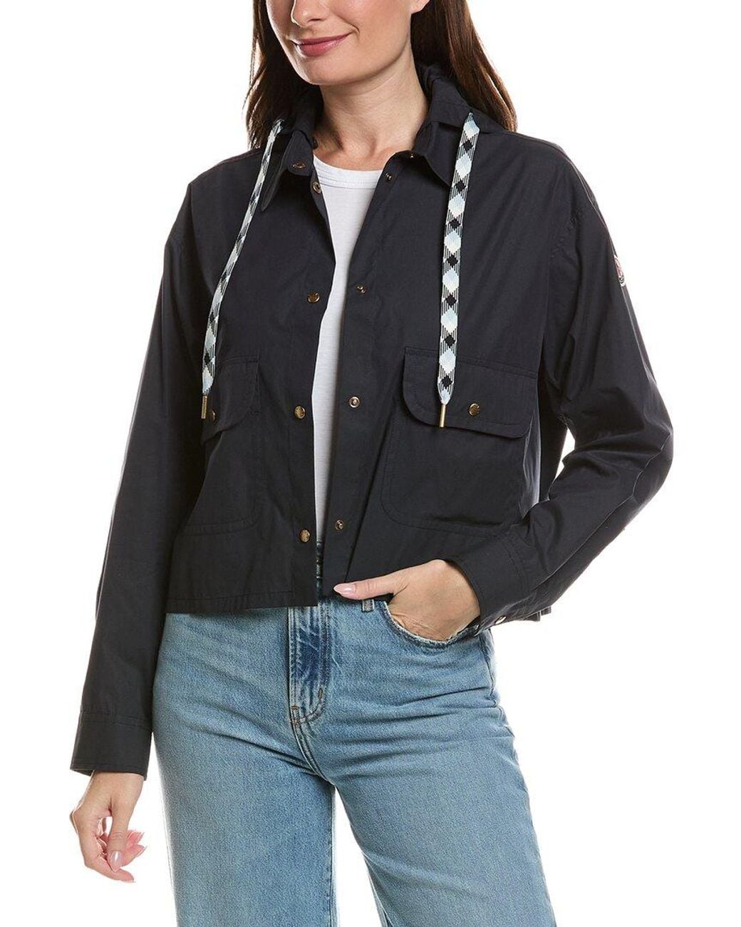 Moncler Black Hooded Shirt Jacket