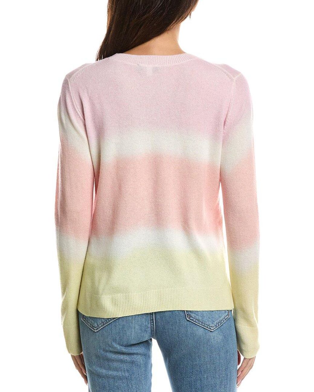 Forte Natural Painted Stripe 100% Cashmere Sweater