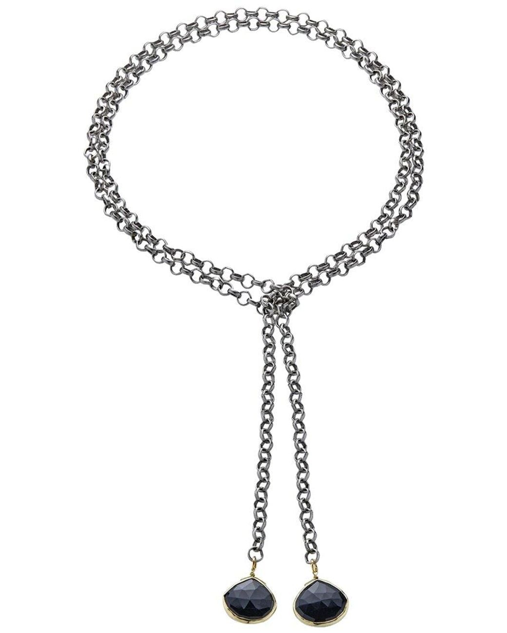 Rachel Reinhardt Jewelry Brown Plated Onyx Necklace