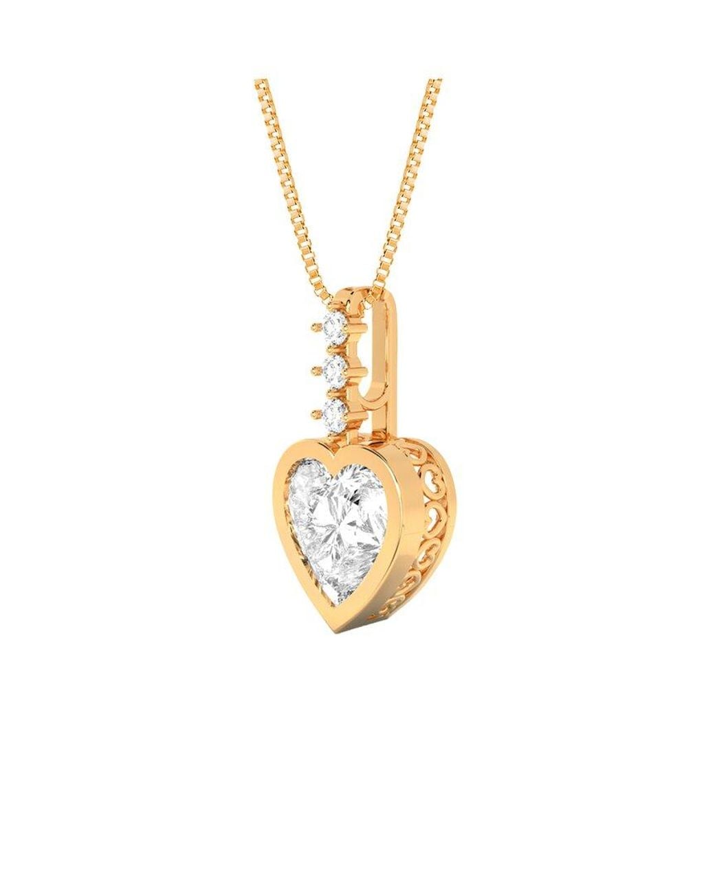 Amairah White 14K Rose 3.00 Ct. Tw. Lab-Grown Diamond Pendant Necklace