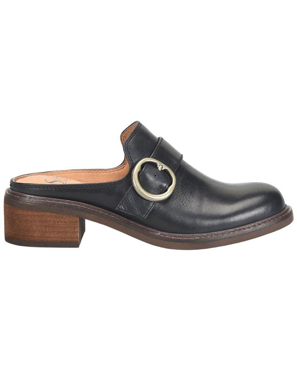 Söfft Black Tiffany Leather Mule