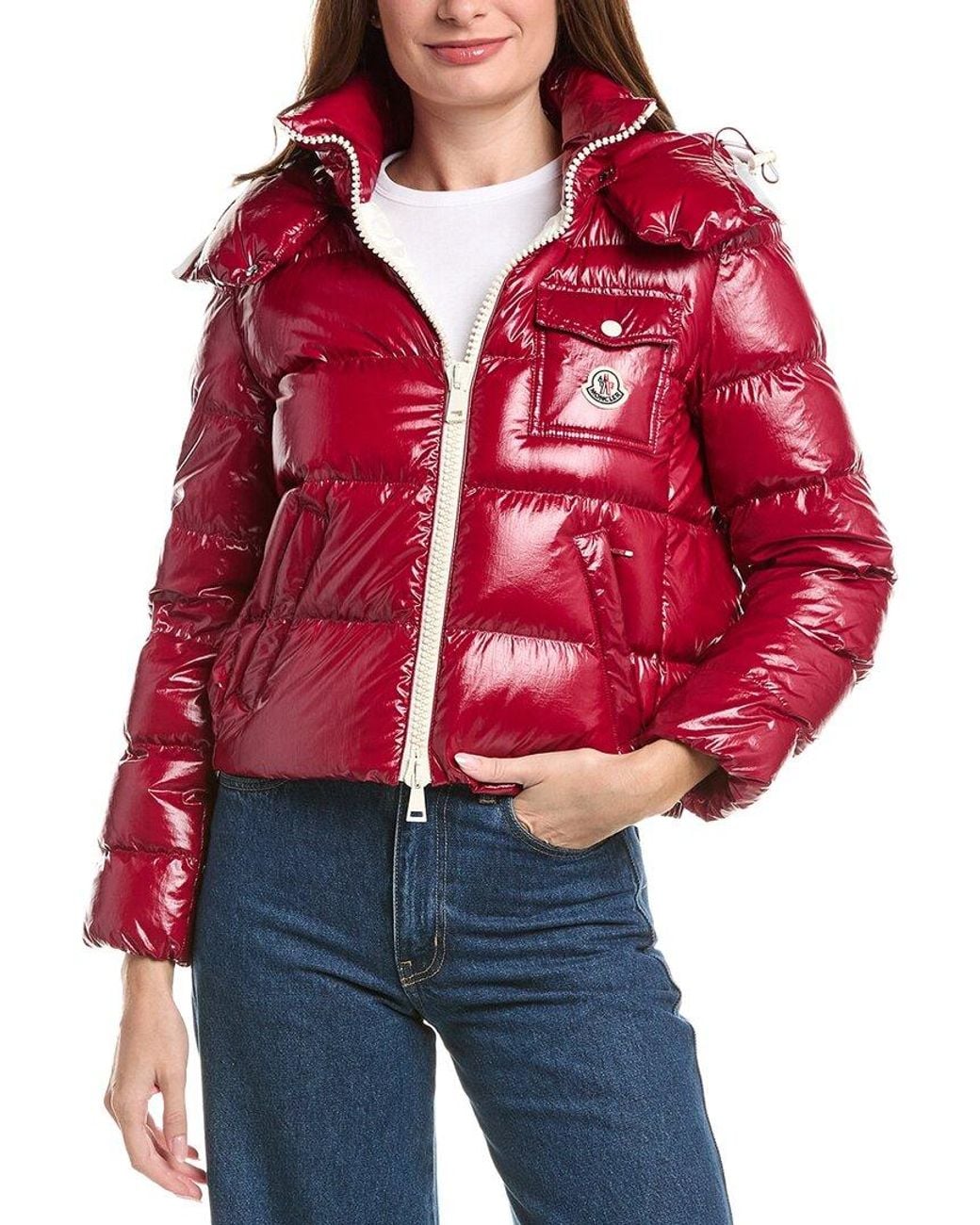 Moncler Red Andro Down Puffer Jacket