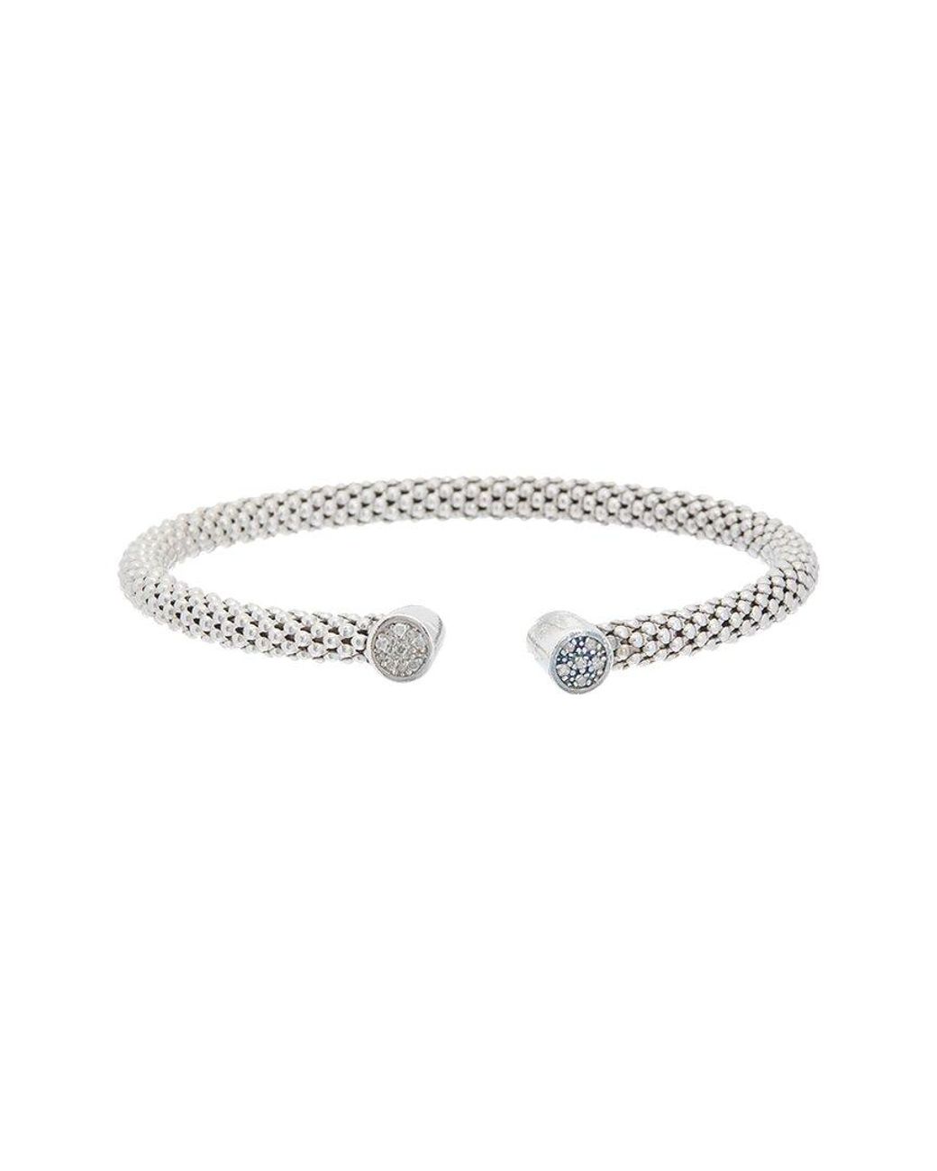Meshmerise White Mesh 0.20 Ct. Tw. Diamond Bangle Bracelet
