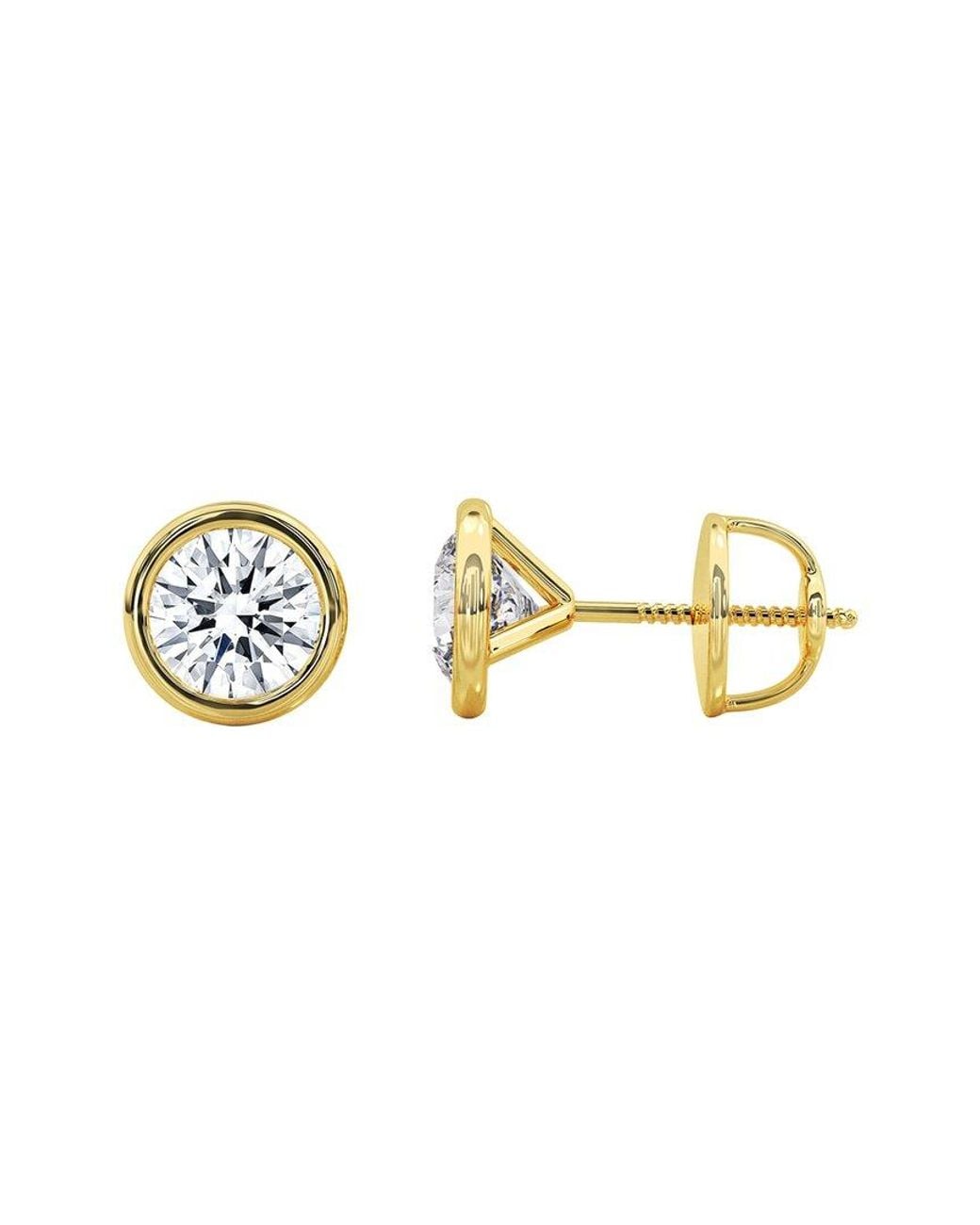Lab Grown Diamonds Metallic 14K 6.00 Ct. Tw. Lab-Grown Diamond Earrings