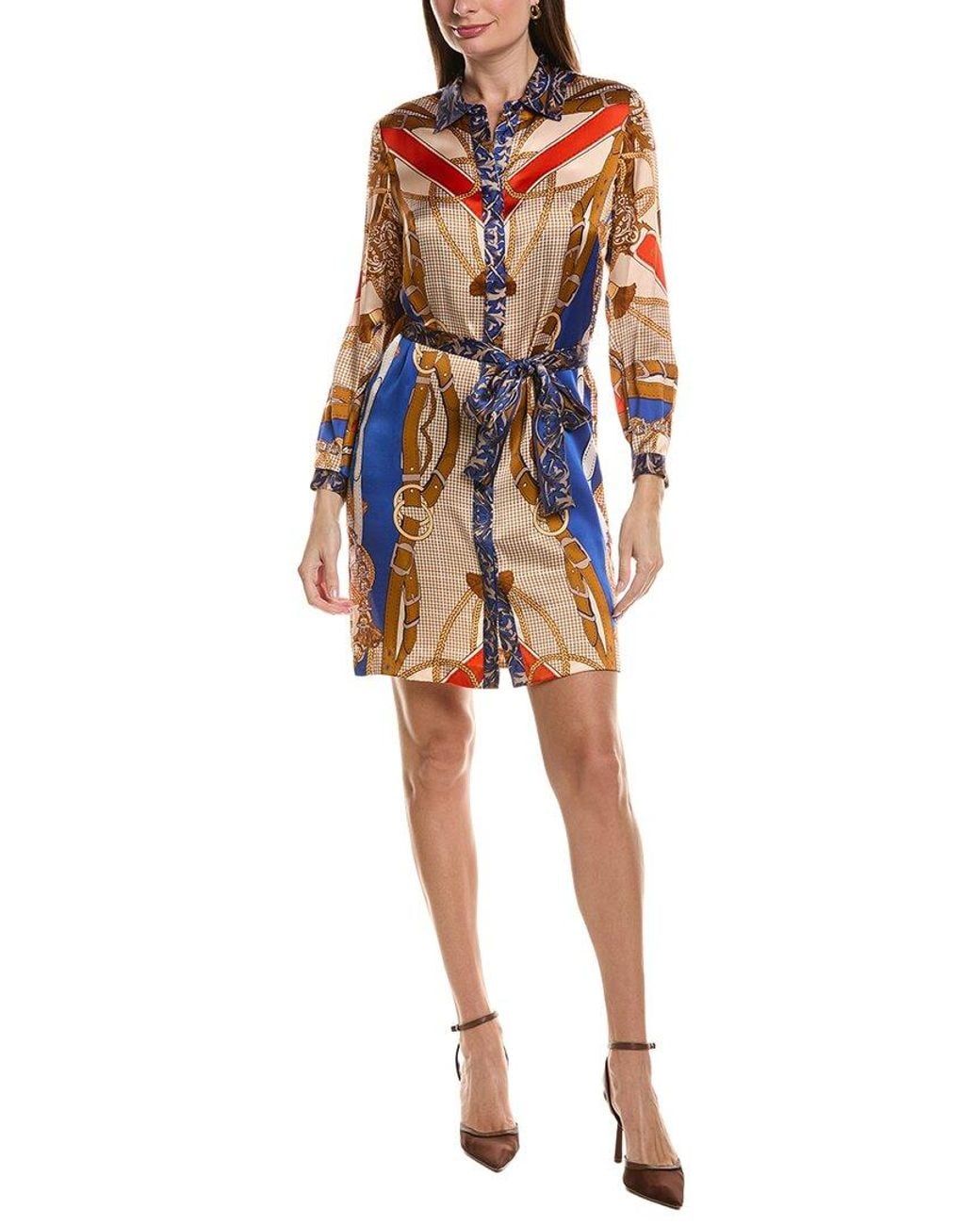 tyler boe Blue Maeve Silk Status Dress