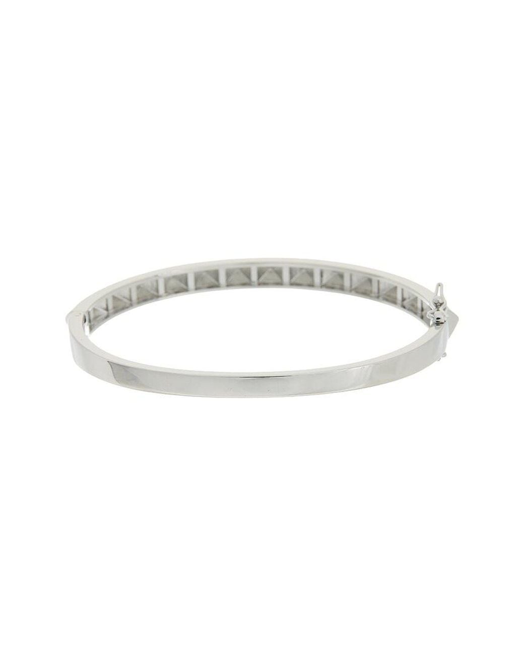 Juvell White 18K Plated Bangle Bracelet